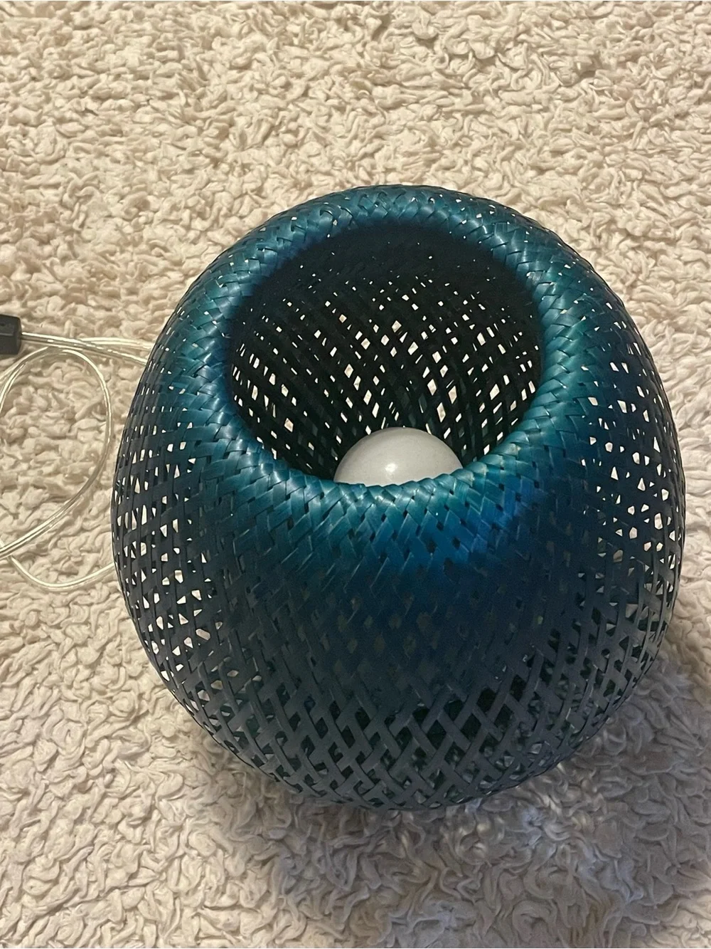 & Other Stories Teal Woven Lantern